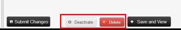 delete deactivate showcase