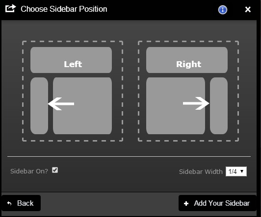 sidebar position