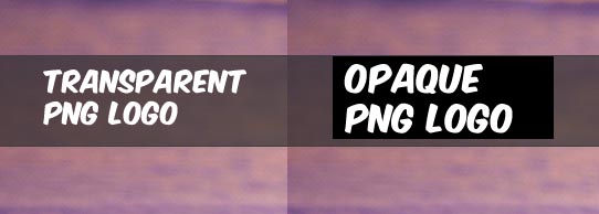 Transparent vs. opaque PNGs as Logos on a Redframe site